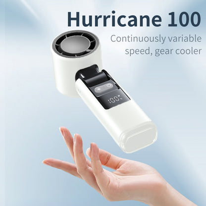 Fit for Portable Turbofan USB Rechargeable Strong Wind Adjustable Wind Speed 4000Mah Foldable Outdoor Camping Cooling Fan