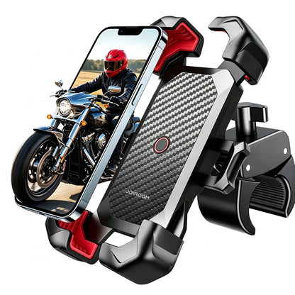 Motorcycle Phone Mount Bike Phone Holder, Auto Lock Adjustable Handlebar Phone Holder Mount for 4.7"-7" Cell Phones
