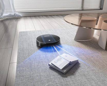 Geek Smart Robot Vacuum Cleaner G6 Plus, Ultra-Thin, 1800Pa Strong Suction, Automatic Self-Charging, Wi-Fi Connectivity, App Control, Custom Cleaning, Great for Hard Floors to Carpets.Ban on Amazon