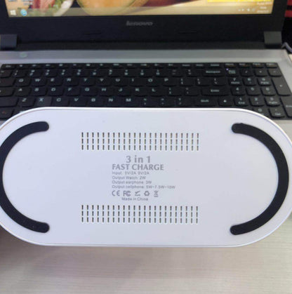 Wireless Charger Mobile Phone 3 in 1 Stand Watch Headphones