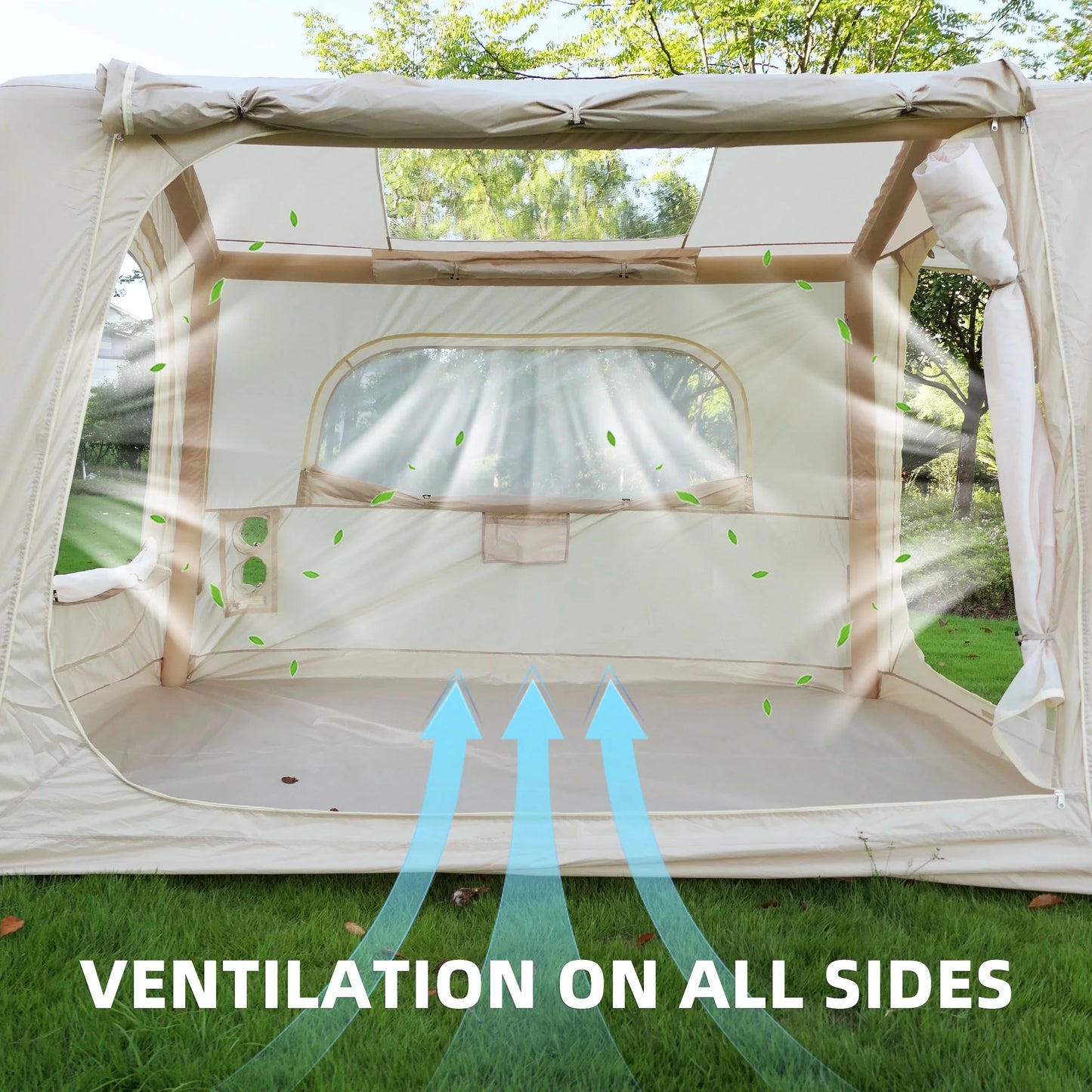 Inflatable Tents for Camping,Suv Tent , Easy Setup Inflatabletent 4 Season Tent, Waterproof Oxford Air Glamping Tents for Camping Adult 4/6/8 Person