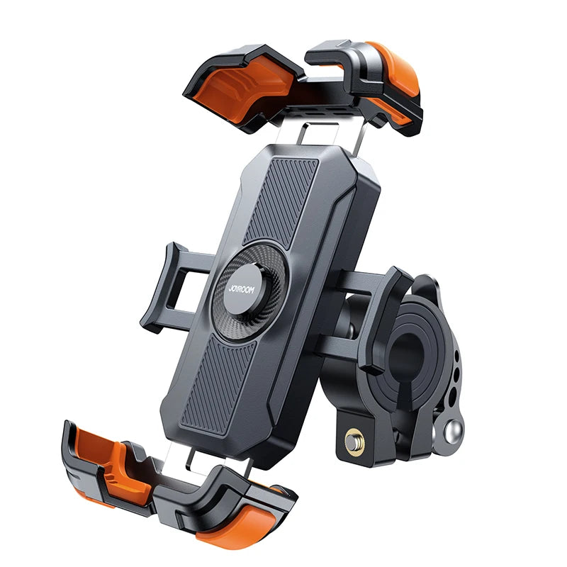 Motorcycle Phone Mount, 2024 Upgrade [Metal Tie Rod][1S Auto Lock] Bike Phone Holder Mount Handlebar Clamp - [No Shake]