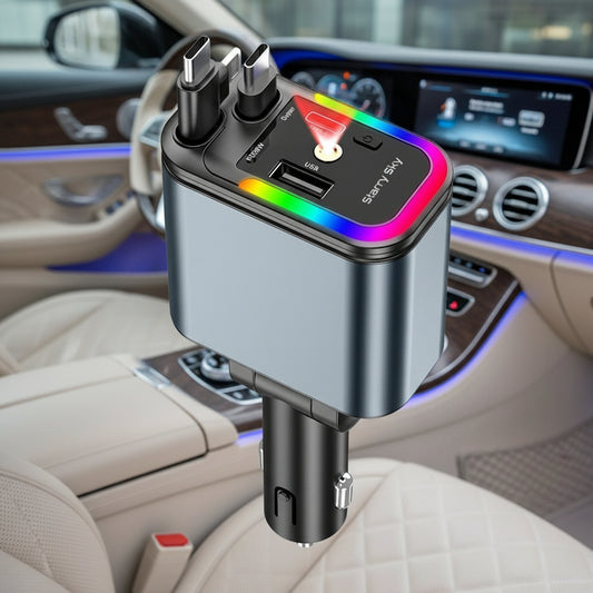 Starry Sky Car Charger 120W Mobile Phone Flexible Wire Car Usb Cigarette Lighter