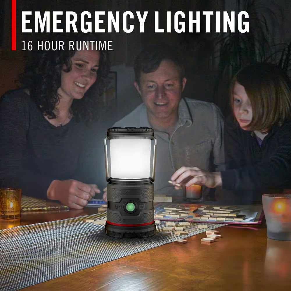 EAL35R 1000 Lumens Voice Activated Rechargeable Camping Lantern Flashlight, Black