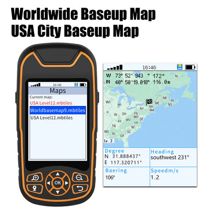 High Precision COORDINATE COLLECTION SATELLITE MAP GPS COMPASS SATELLITE POSIT Handheld GPS for Camping & Hiking & Exploration