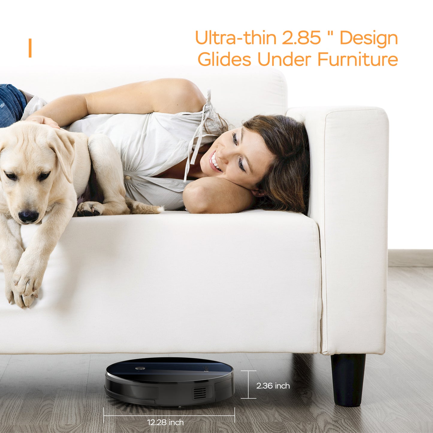 Geek Smart Robot Vacuum Cleaner G6 Plus, Ultra-Thin, 1800Pa Strong Suction, Automatic Self-Charging, Wi-Fi Connectivity, App Control, Custom Cleaning, Great for Hard Floors to Carpets.Ban on Amazon