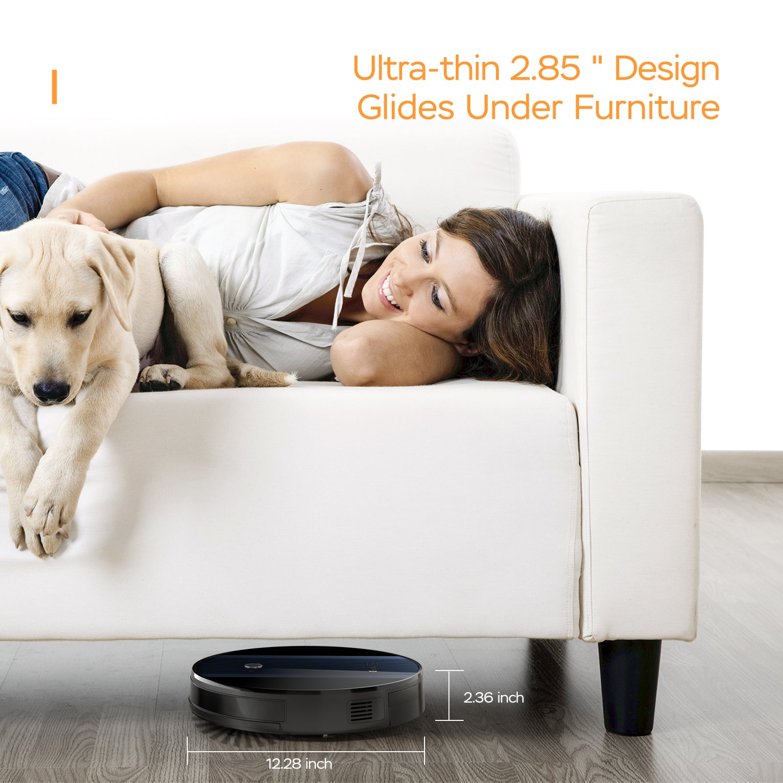 Geek Smart Robot Vacuum Cleaner G6 Plus, Ultra-Thin, 1800Pa Strong Suction, Automatic Self-Charging, Wi-Fi Connectivity, App Control, Custom Cleaning, Great for Hard Floors to Carpets.Ban on Amazon