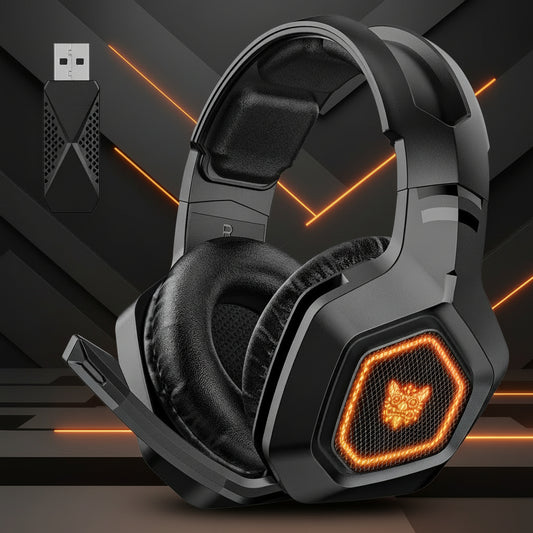 Wireless Gaming Headset Wearing Bluetooth 24G Headset RGB Luminous Headphones