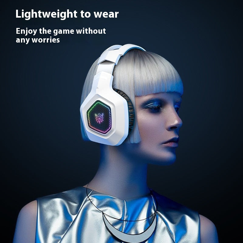 Wireless Gaming Headset Wearing Bluetooth 24G Headset RGB Luminous Headphones