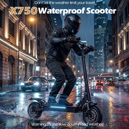 X750 Electric Scooter, 40 Mph Max Speed & 50 Miles Long Range, Foldable E Scooter for Adults, UL2272 Certified