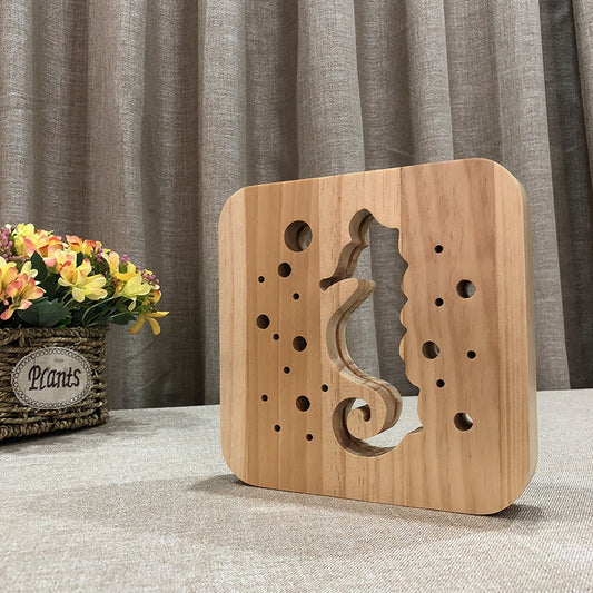 Haima Small Night Wooden Crafts Table Lamp