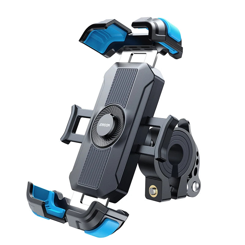 Motorcycle Phone Mount, 2024 Upgrade [Metal Tie Rod][1S Auto Lock] Bike Phone Holder Mount Handlebar Clamp - [No Shake]