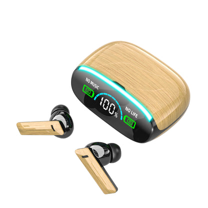 Wood Grain Wireless Sports In-Ear Noise-Canceling Low-Latency Bluetooth Headphones