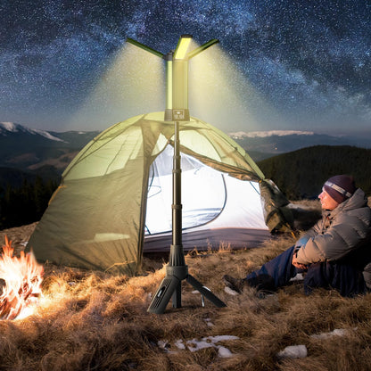 Dimmable Rechargeable Camping Light with Tripod & Carrying Bag - 2000 Lumen