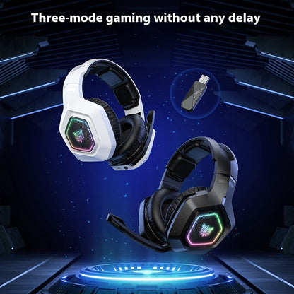 Wireless Gaming Headset Wearing Bluetooth 24G Headset RGB Luminous Headphones