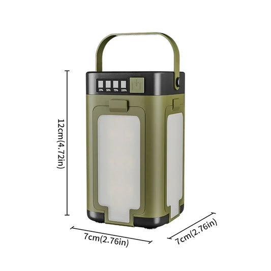 Solar Outdoor Portable Camping Light Solar Charging Foldable 2000Mah Power Bank Intelligent Display Portable Hanging Tent Light