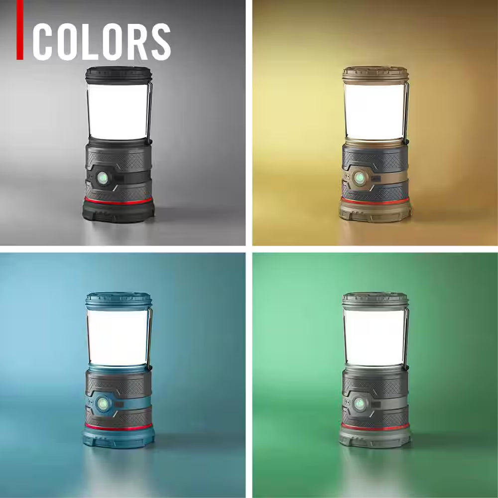 EAL35R 1000 Lumens Voice Activated Rechargeable Camping Lantern Flashlight, Flat Dark Earth