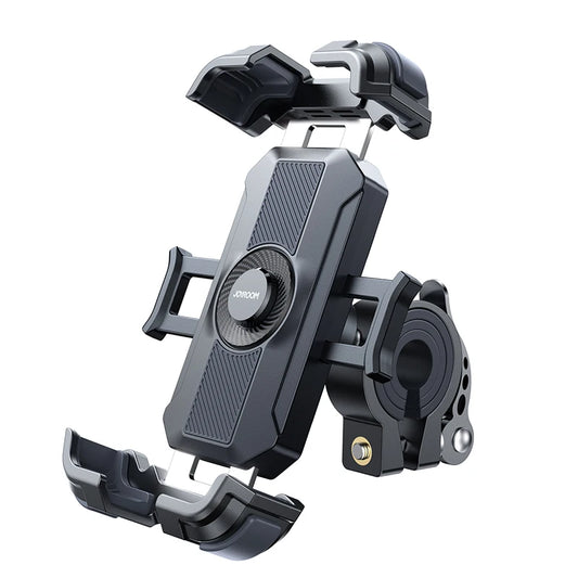 Motorcycle Phone Mount, 2024 Upgrade [Metal Tie Rod][1S Auto Lock] Bike Phone Holder Mount Handlebar Clamp - [No Shake]