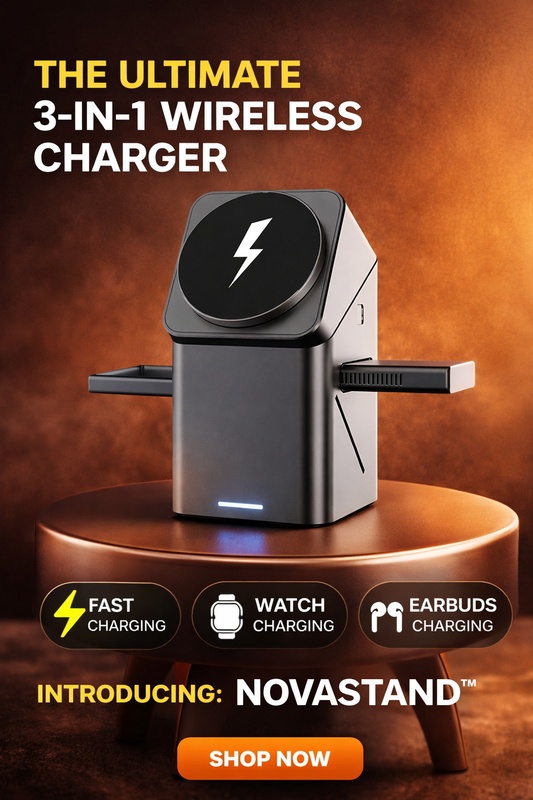 NovaStand 3 in 1 Magnetic Wireless Charging Dock