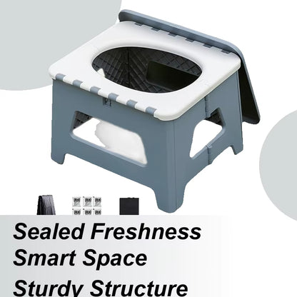 Portable Camping Toilet Portable Toilet for Adults Camping Foldable Seat Stool Privacy Accessories for Backpacking Hiking Tent