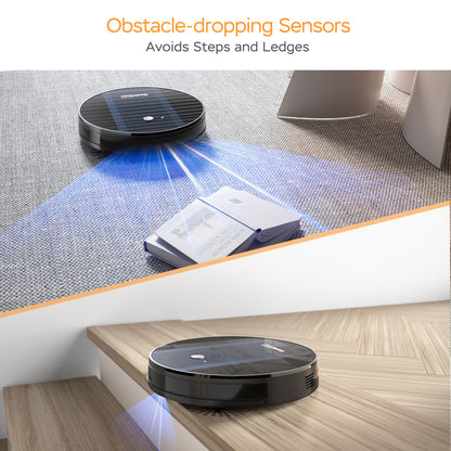 Geek Smart Robot Vacuum Cleaner G6 Plus, Ultra-Thin, 1800Pa Strong Suction, Automatic Self-Charging, Wi-Fi Connectivity, App Control, Custom Cleaning, Great for Hard Floors to Carpets.Ban on Amazon