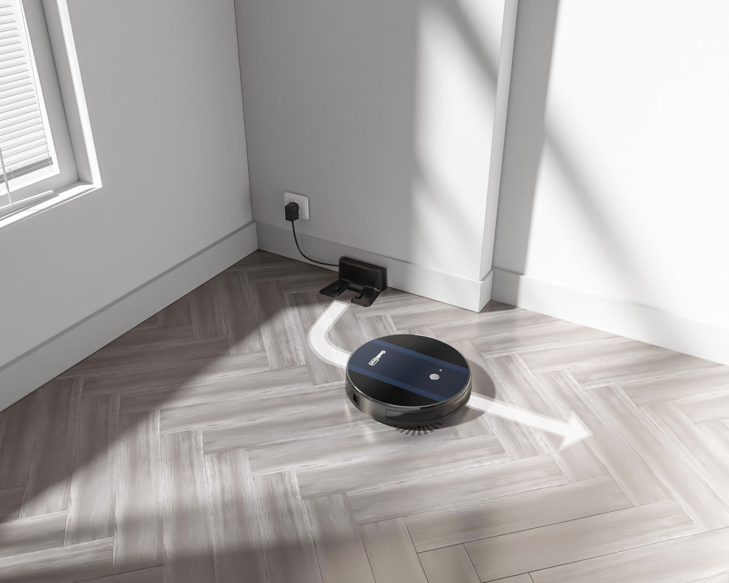Geek Smart Robot Vacuum Cleaner G6 Plus, Ultra-Thin, 1800Pa Strong Suction, Automatic Self-Charging, Wi-Fi Connectivity, App Control, Custom Cleaning, Great for Hard Floors to Carpets.Ban on Amazon