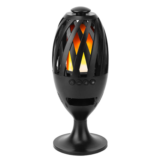1Pc LED Flame Speakers Torch Wireless Speaker Waterproof Stereo Bass Speaker Outdoor Light-Up Speaker Atmosphere LED Flickers Night Light Patio Stake Lights Lantern for Party Camping