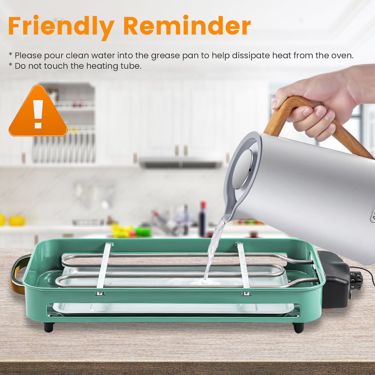 1Pc 2000W Electric Indoor Grill 2 in 1 Electric BBQ Gill with Grill Net Removable Plate 5 Temperature Control 3 Small Trays Dishwasher Safe