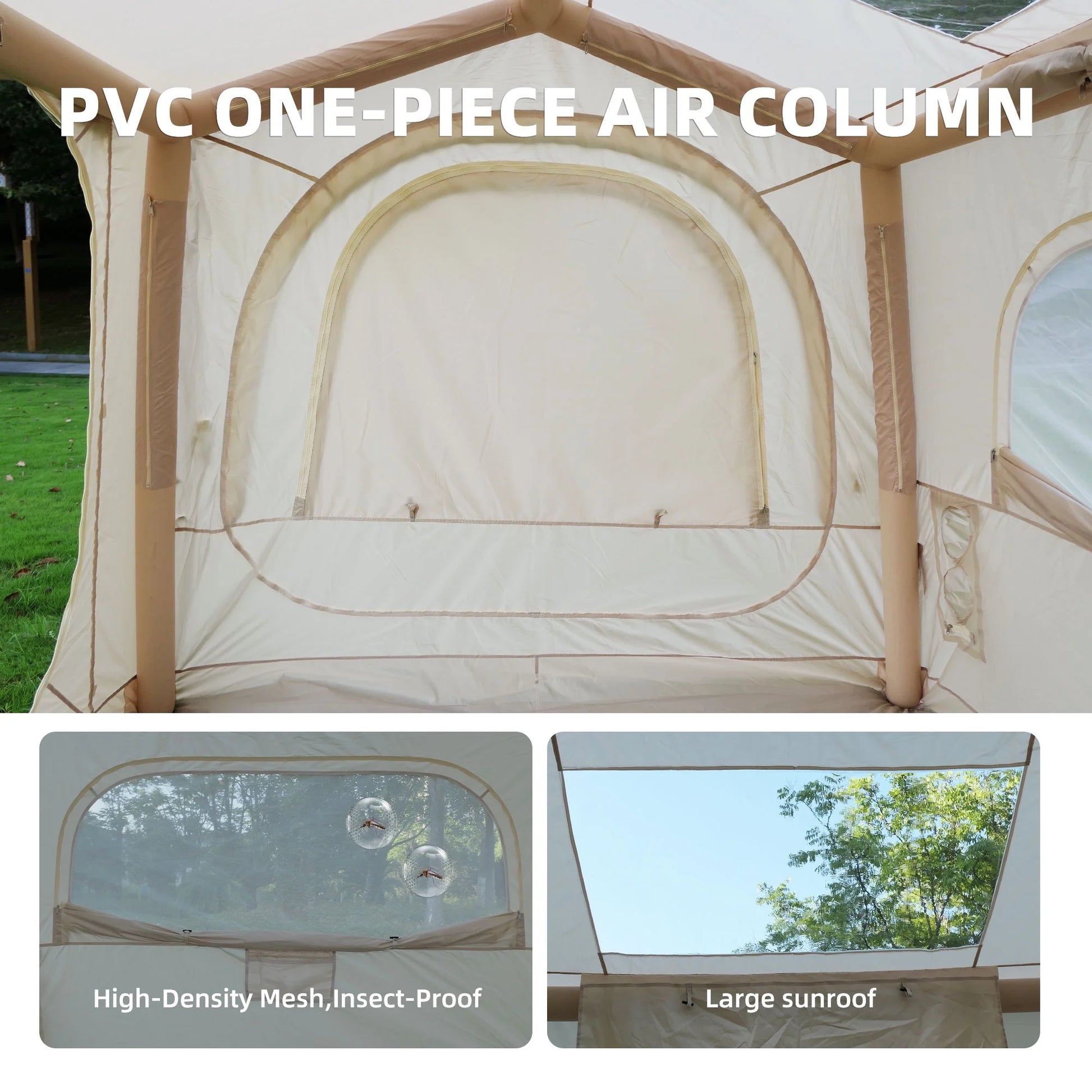 Inflatable Tents for Camping,Suv Tent , Easy Setup Inflatabletent 4 Season Tent, Waterproof Oxford Air Glamping Tents for Camping Adult 4/6/8 Person