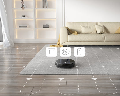 Geek Smart Robot Vacuum Cleaner G6 Plus, Ultra-Thin, 1800Pa Strong Suction, Automatic Self-Charging, Wi-Fi Connectivity, App Control, Custom Cleaning, Great for Hard Floors to Carpets.Ban on Amazon