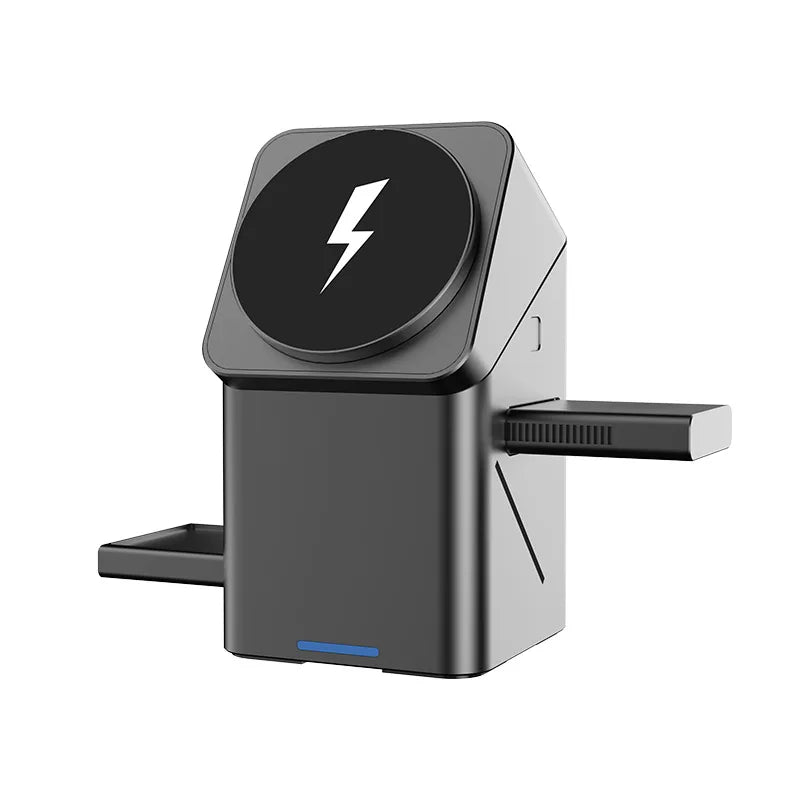 3 in 1 Wireless Charger Rotating Magic Magnetic for Apple Dock Charger for Iphone 16 15 14 13 Pro Max Iwatch Airpods Charger