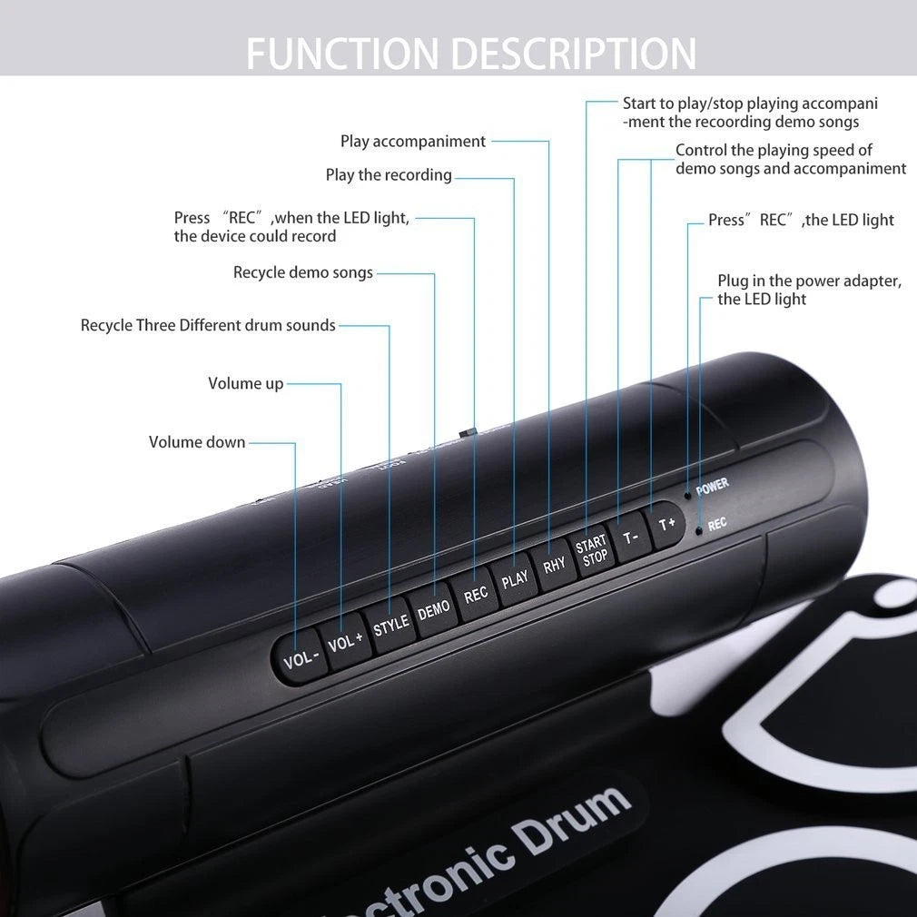 RollBeat™ Portable Electronic Drum Pad